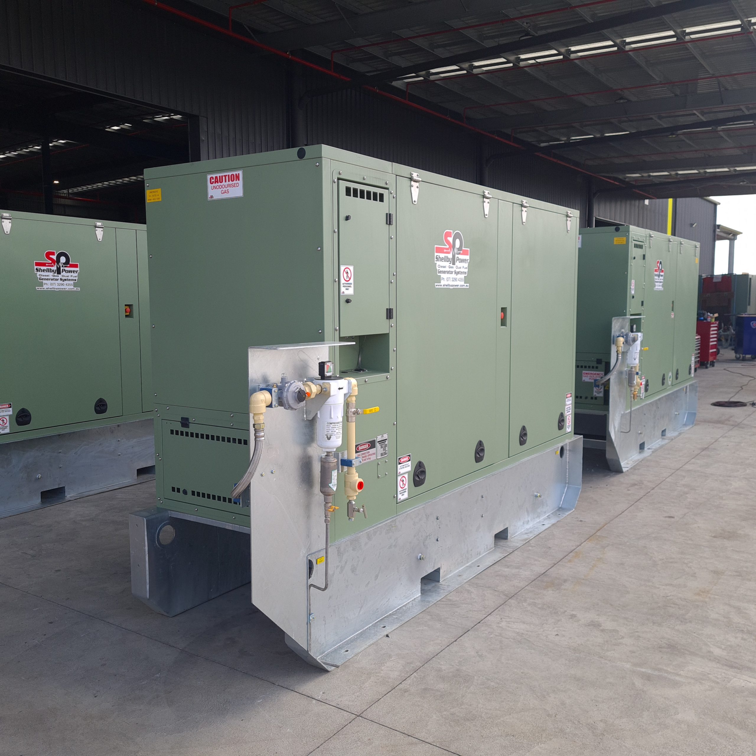 Yellow Generator Inside Shellby Power