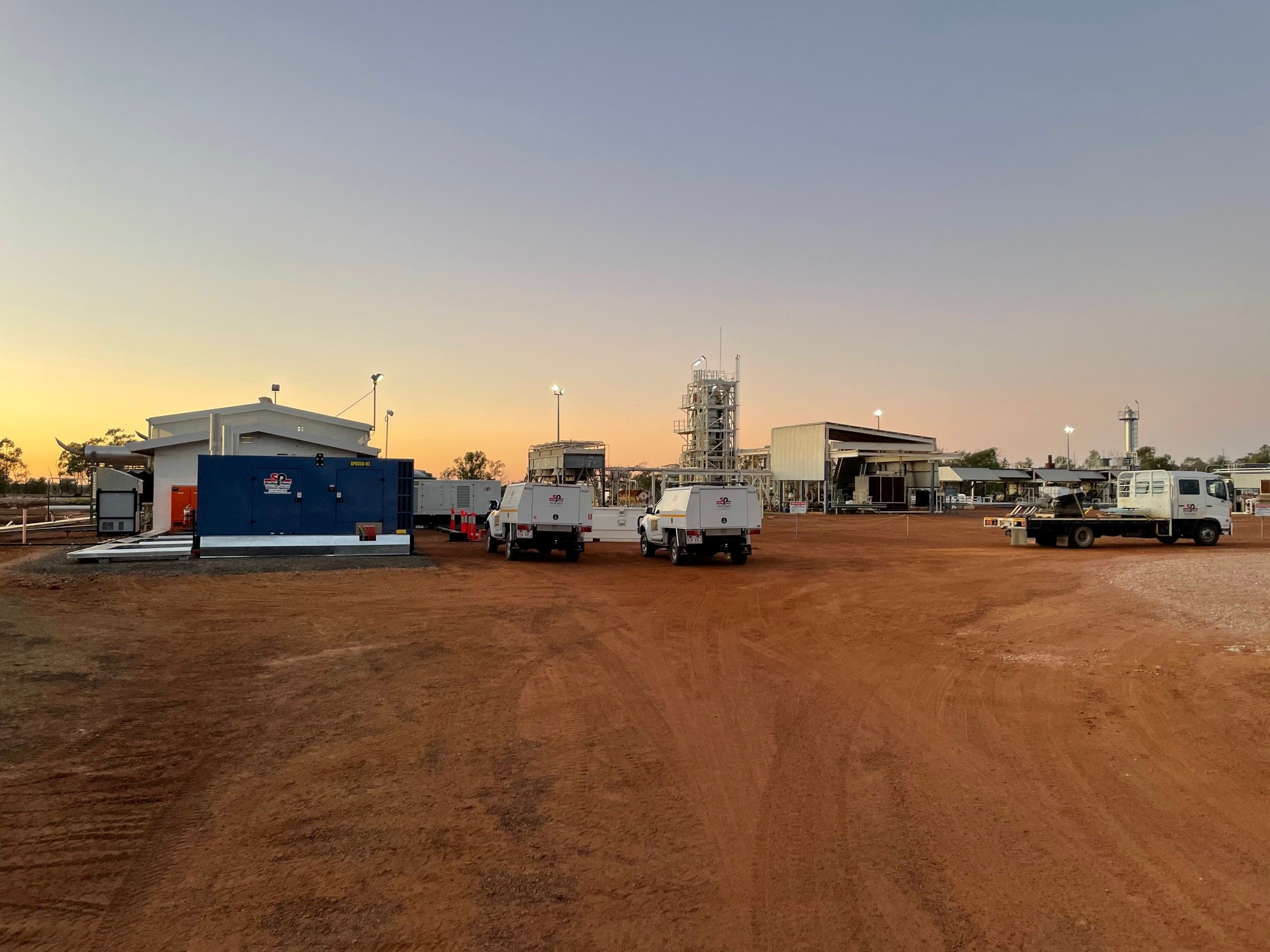 Tan Generator Outside Shellby Power